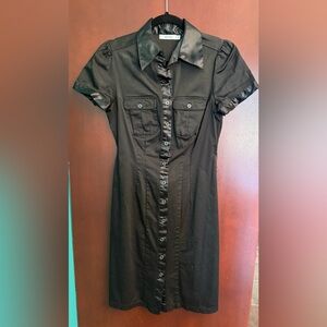 Ricki's Black Satin-Trim Mini Dress